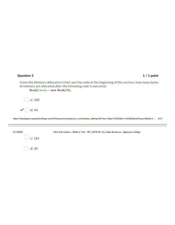 Question on Memory Allocation