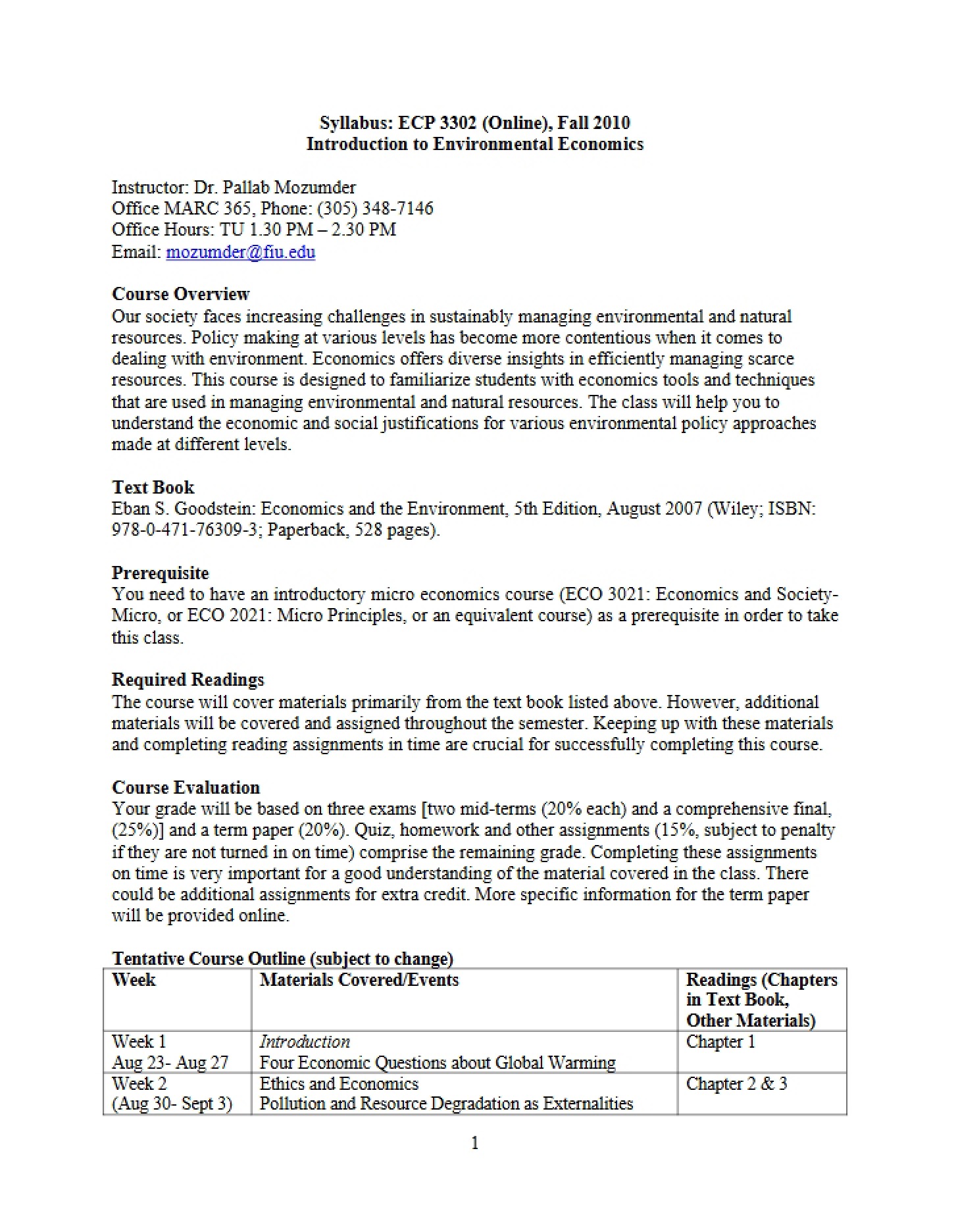 Syllabus Version 1