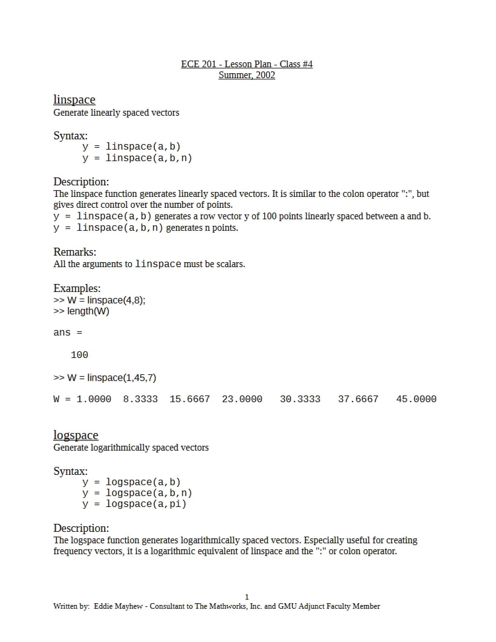 Class Four Lesson Plan