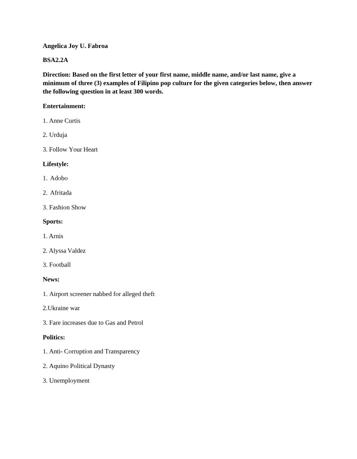 Fabroa Worksheet