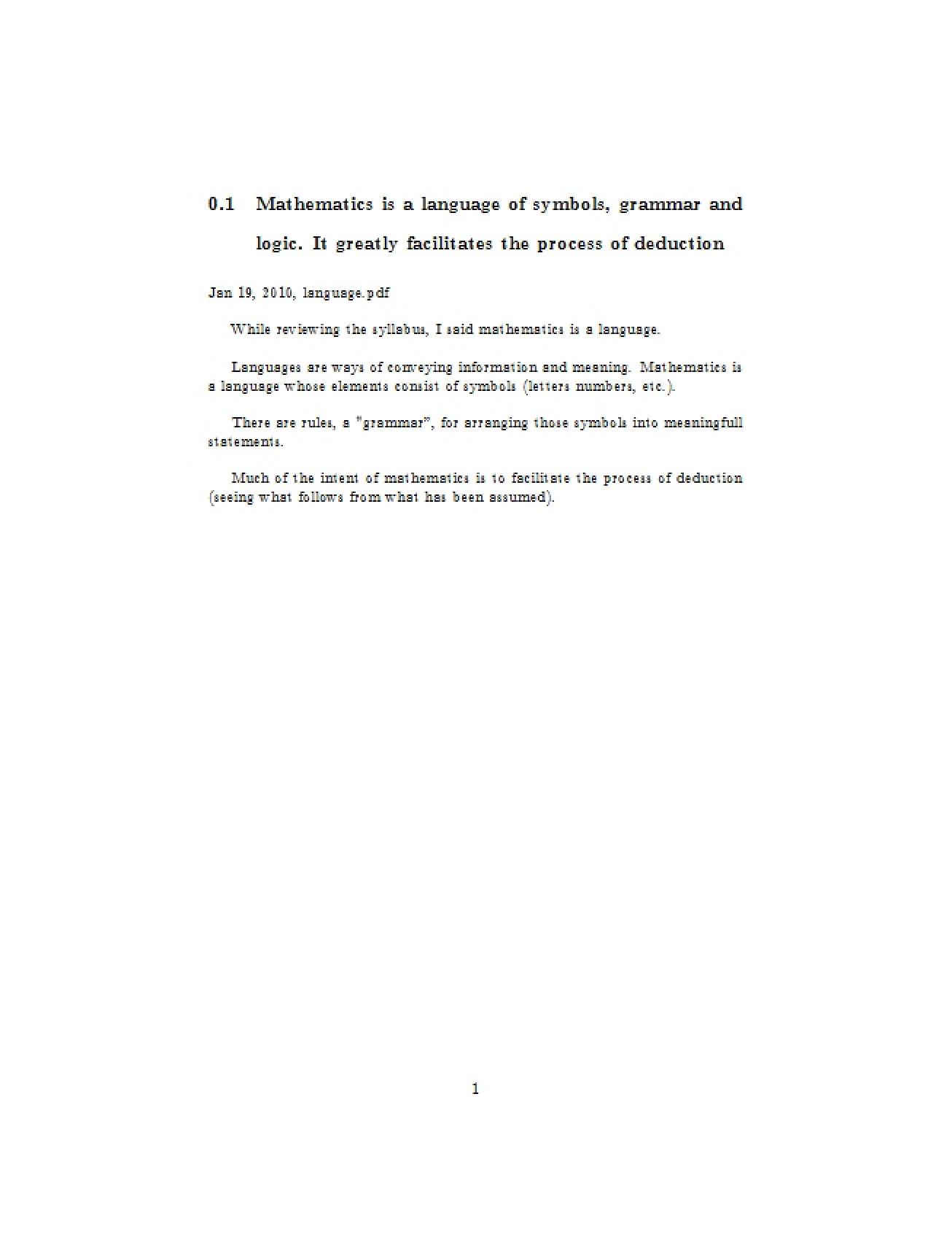 Role of Language