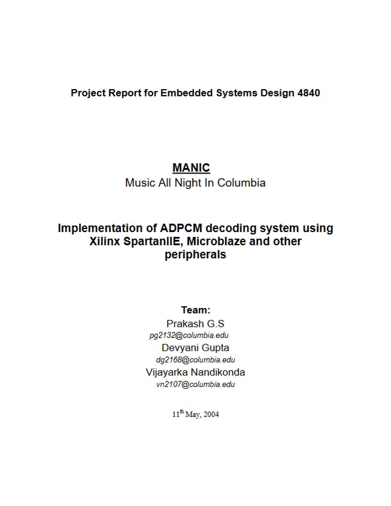 MANIC Project Music All Night