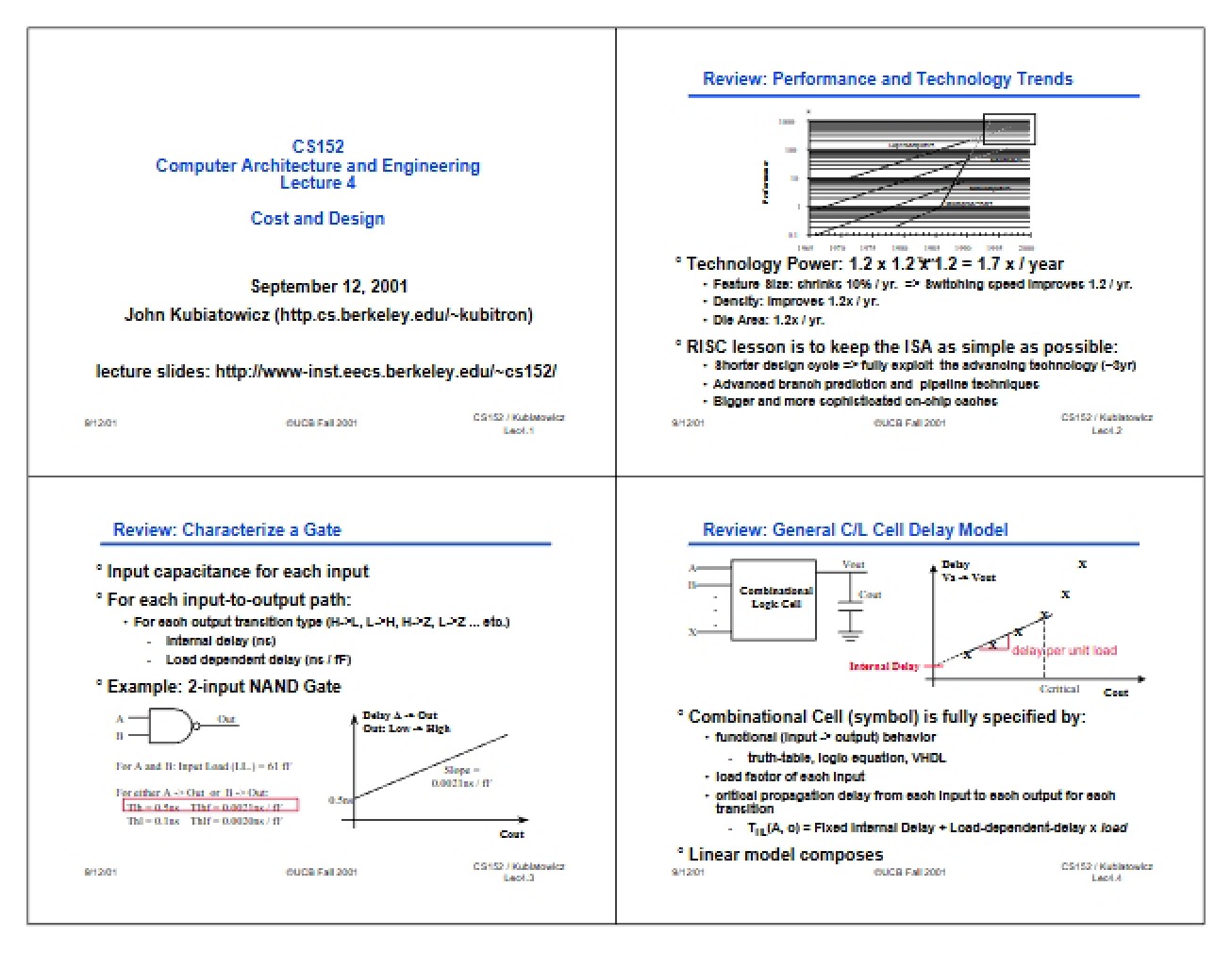 Cost and Design Lecture