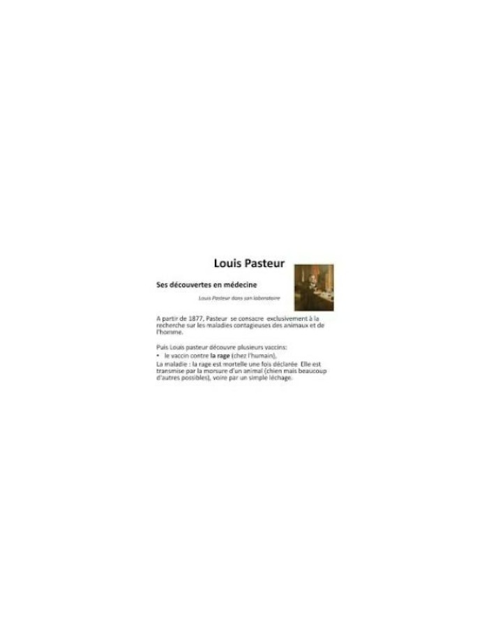 Medical Discoveries of Louis Pasteur