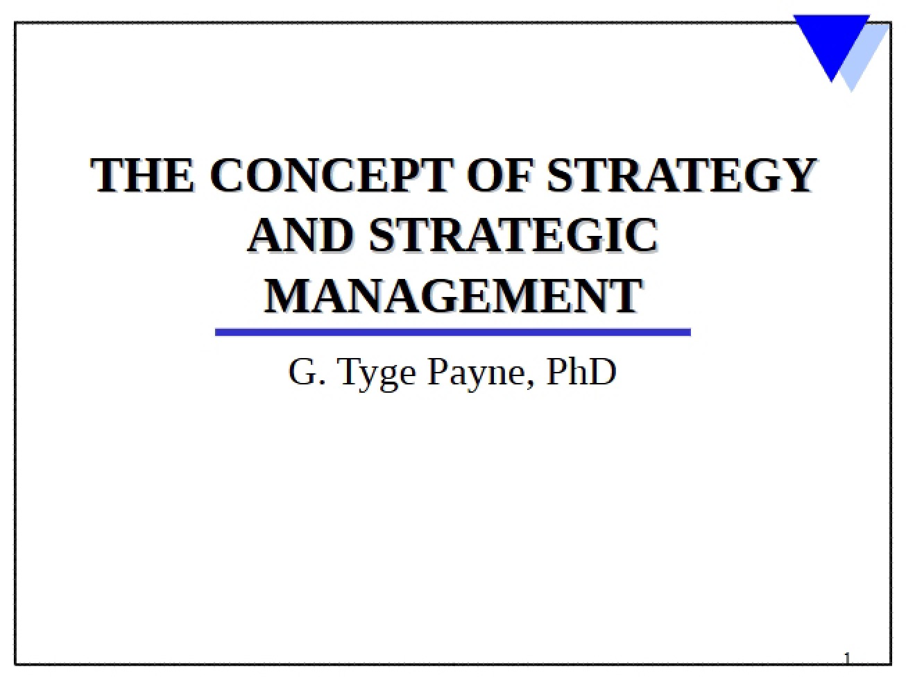 Strategic Management