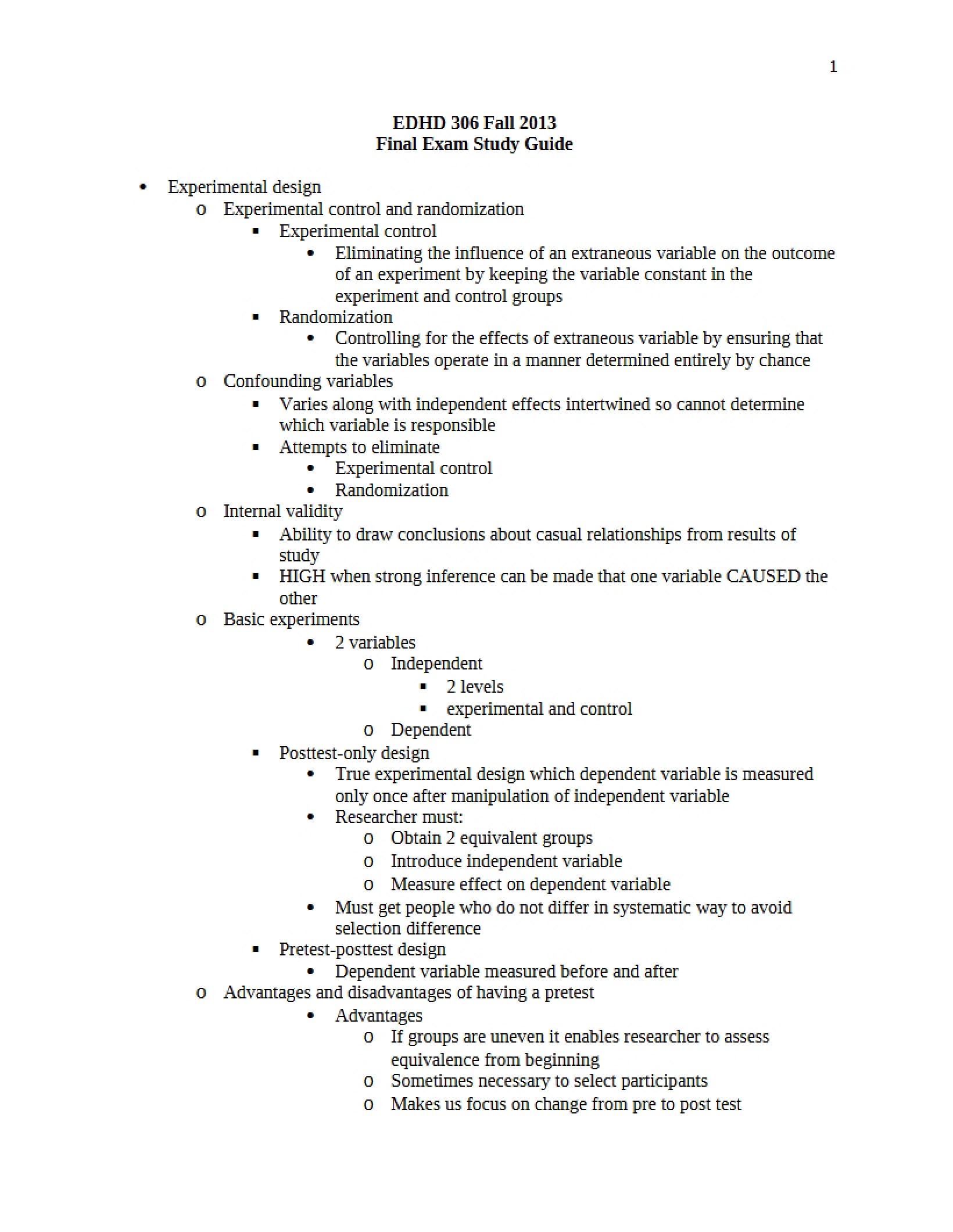 Research Methods Final Guide