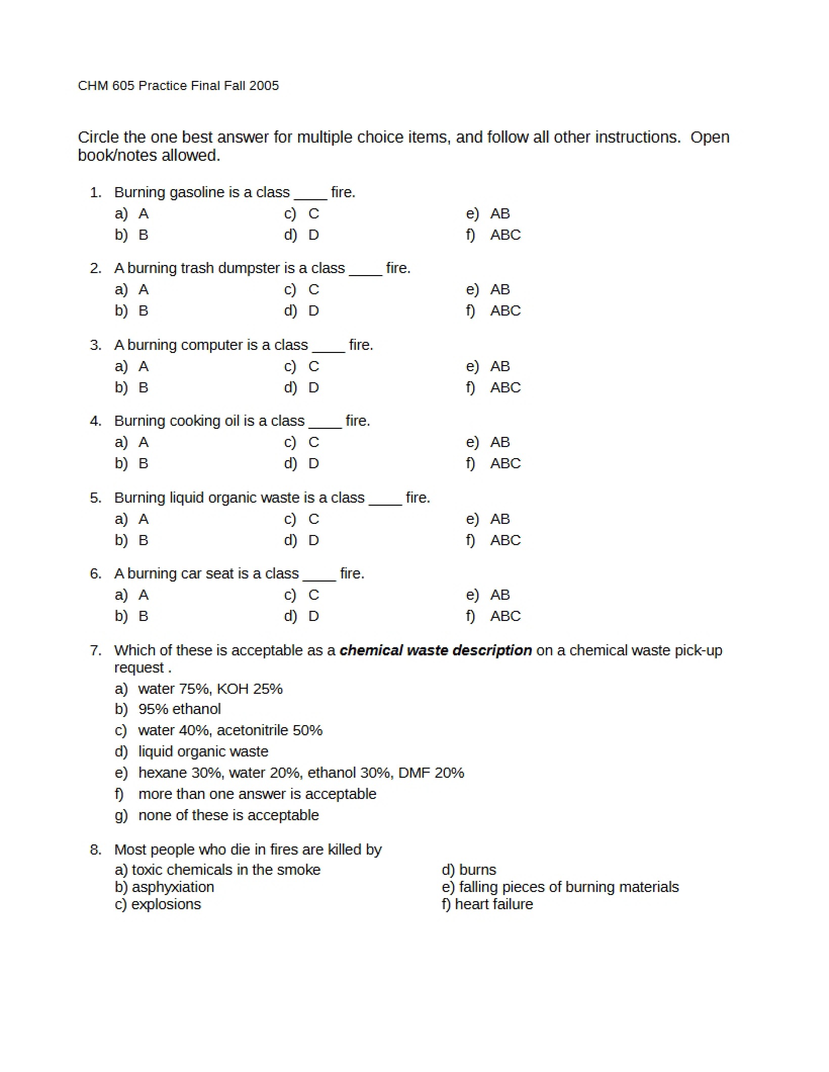 Examination Final
