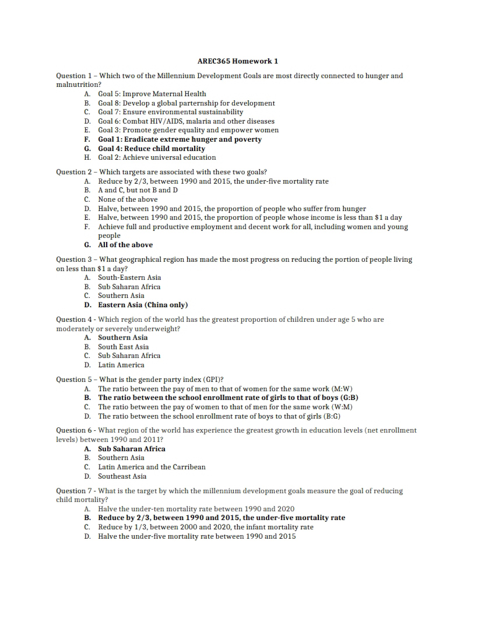 First Homework