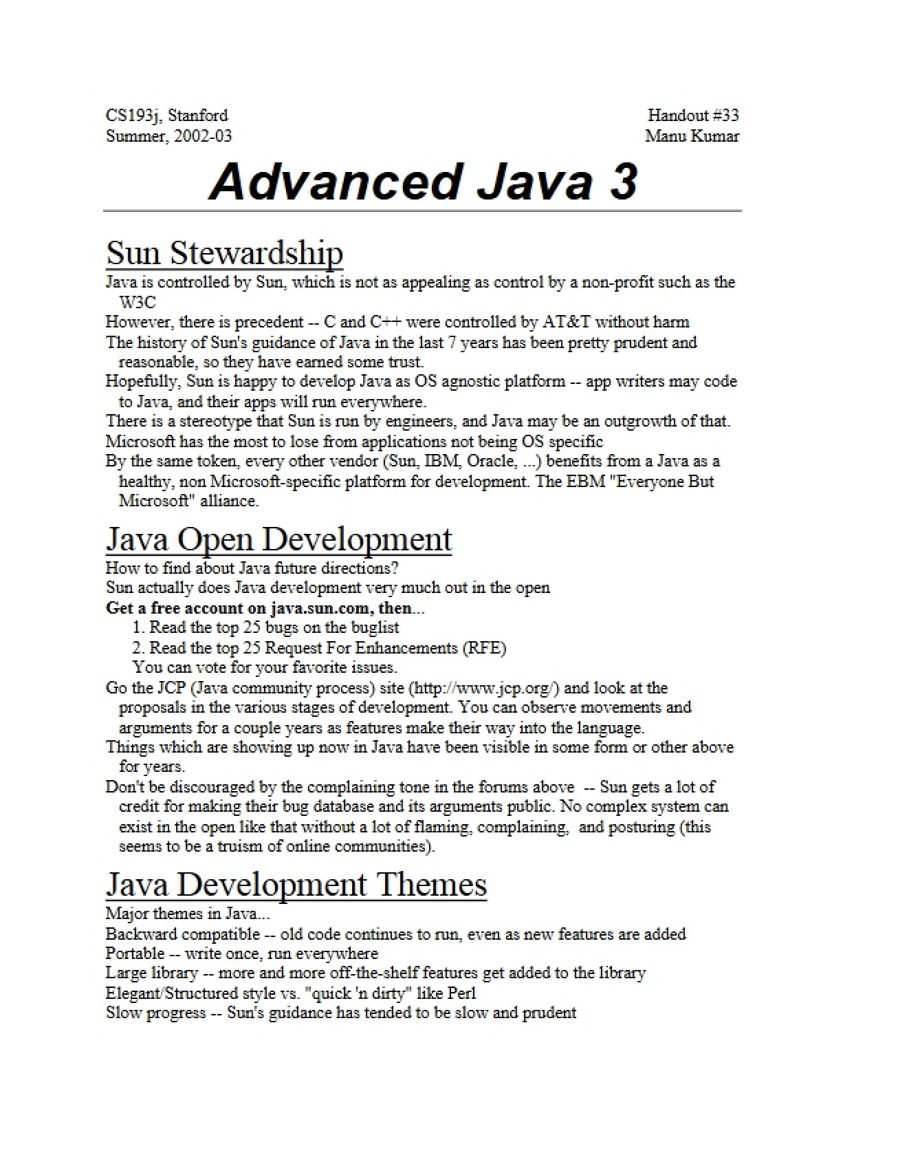 Advanced Java 3