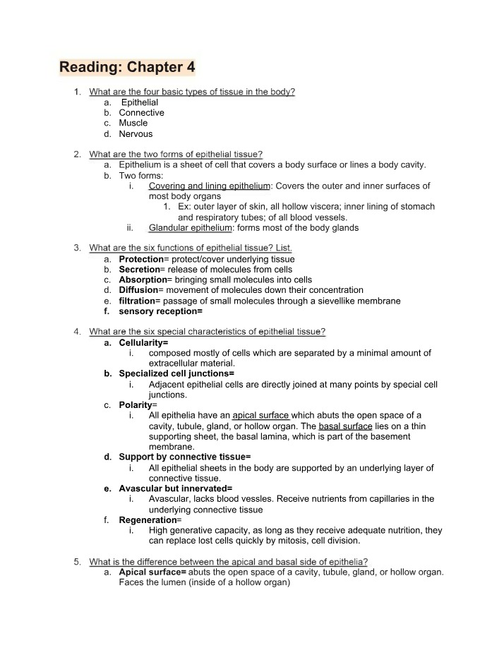 Epithelial Tissue - Locations, Functions, and Types