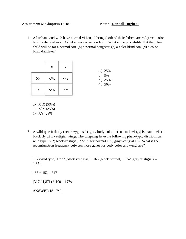 Chapters 15-18 Assignment 5