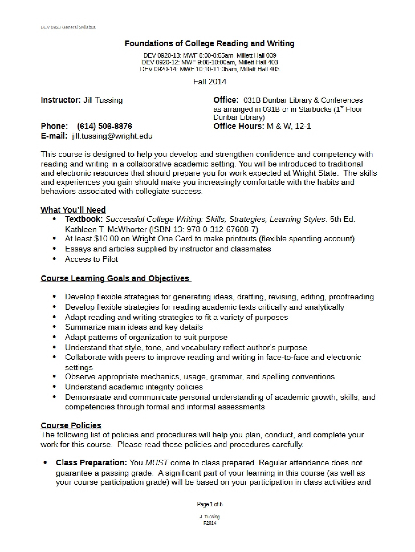 Syllabus (Fall 2014)