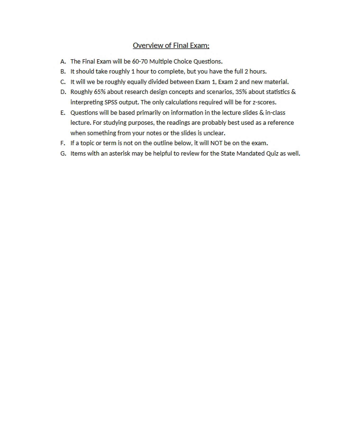Exam Prep