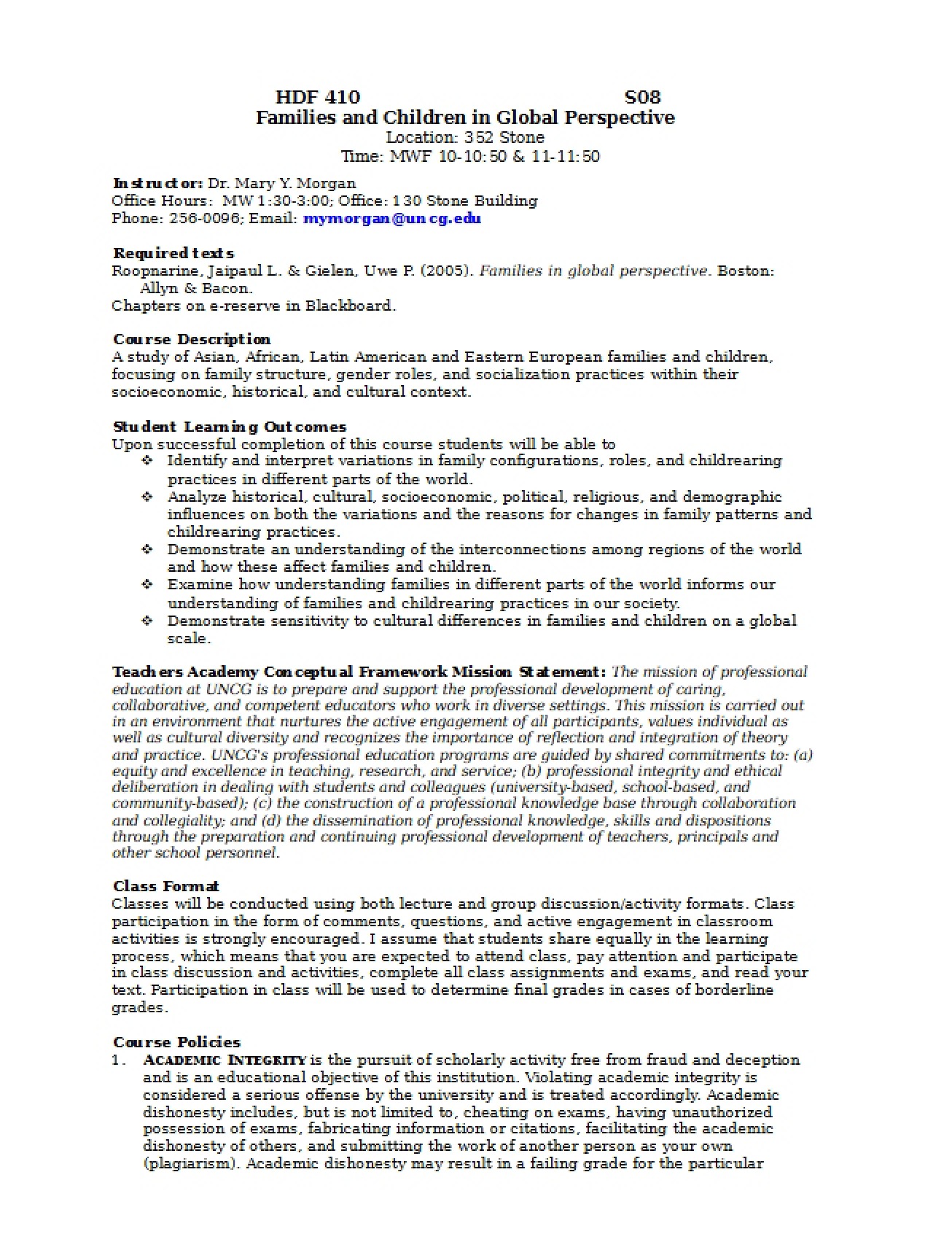 HDF 410 Class Requirements
