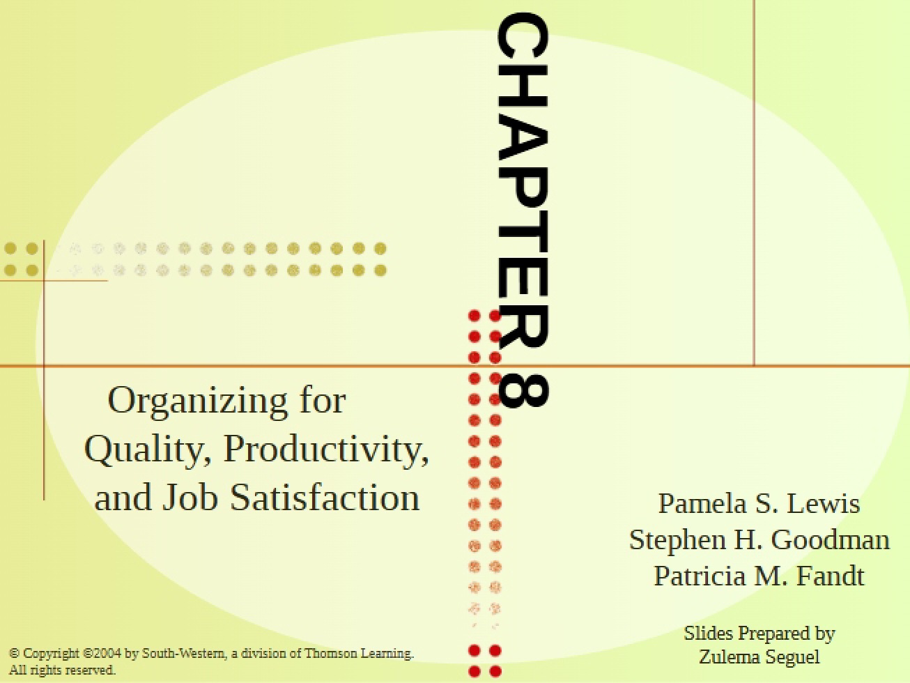 Job Satisfaction, Quality, and Productivity Organization