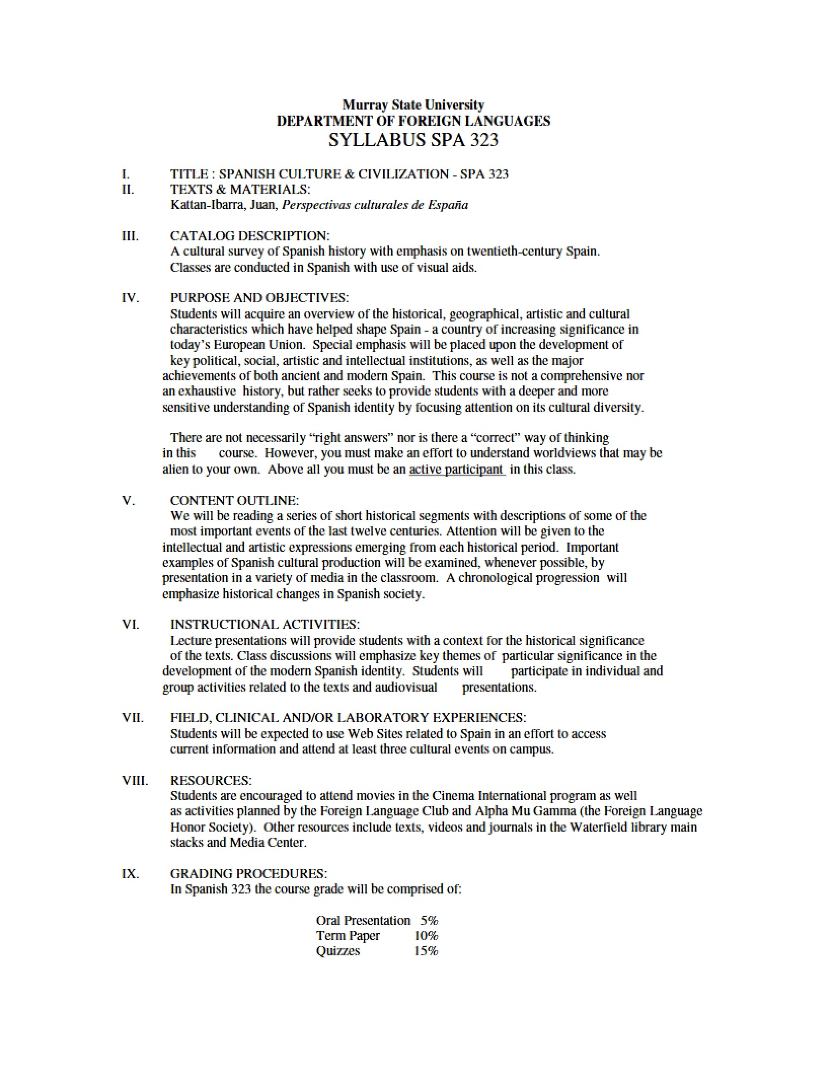 Syllabus