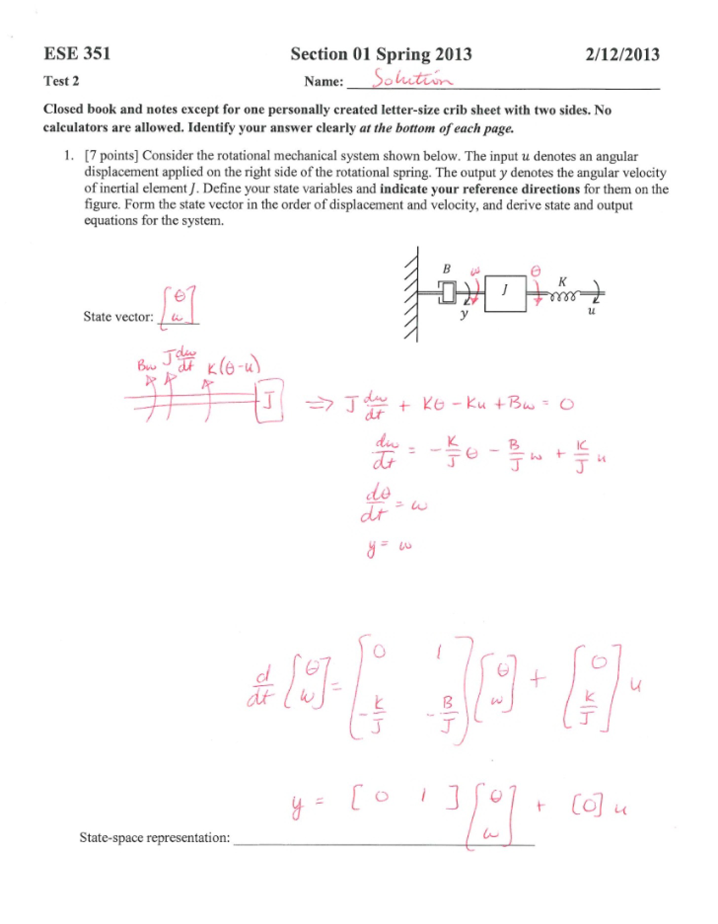 Solutions for Spring 2013 Test Two (Duplicate)