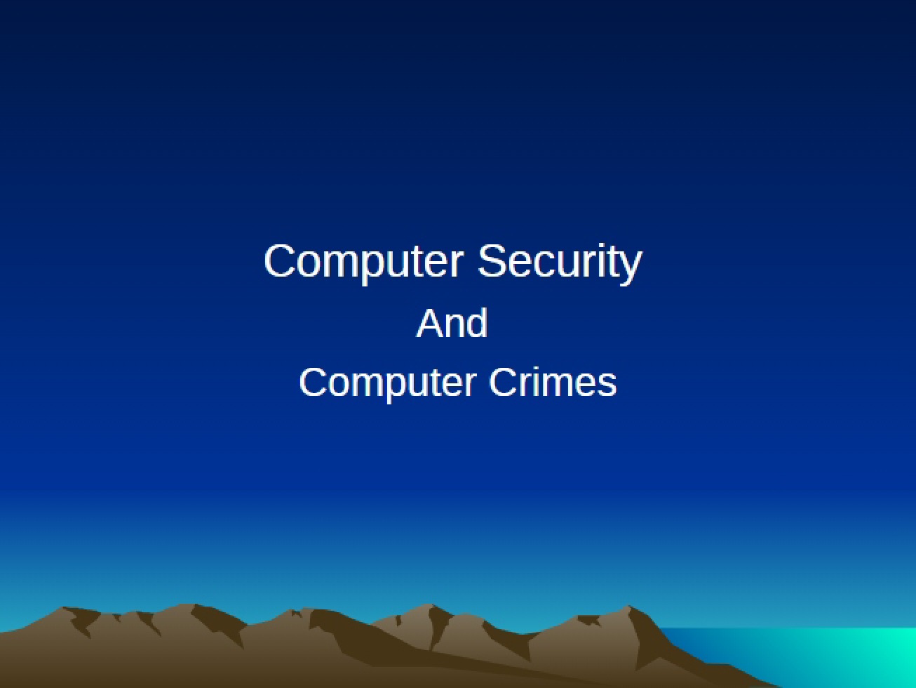Security of Computing Systems