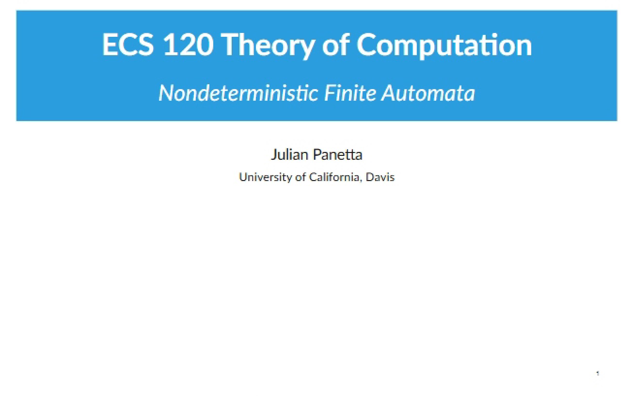 Finite Automata Nondeterministic