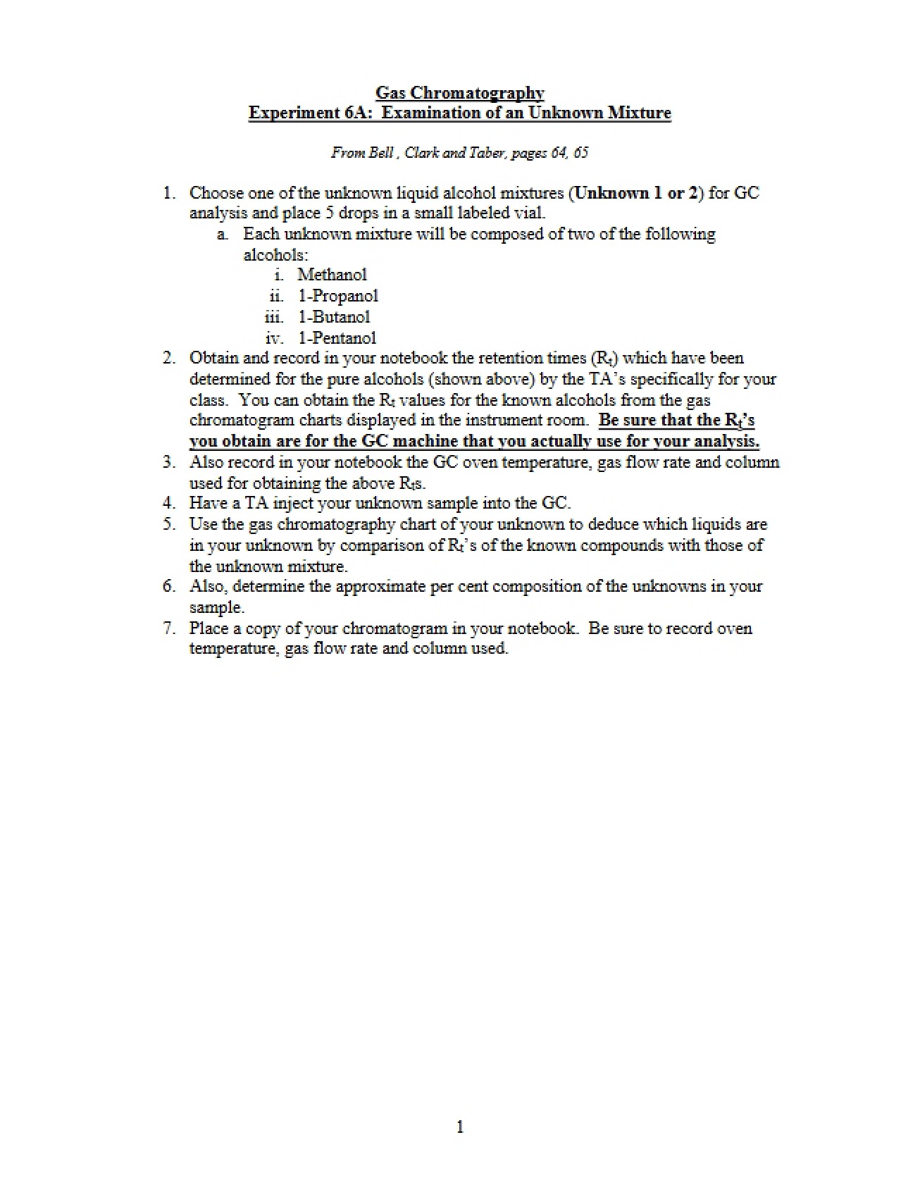 Chromatography Gas