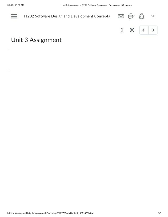 IT232 Unit 3 Assignment
