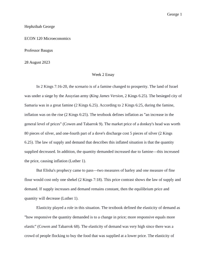 Essay for Week 2