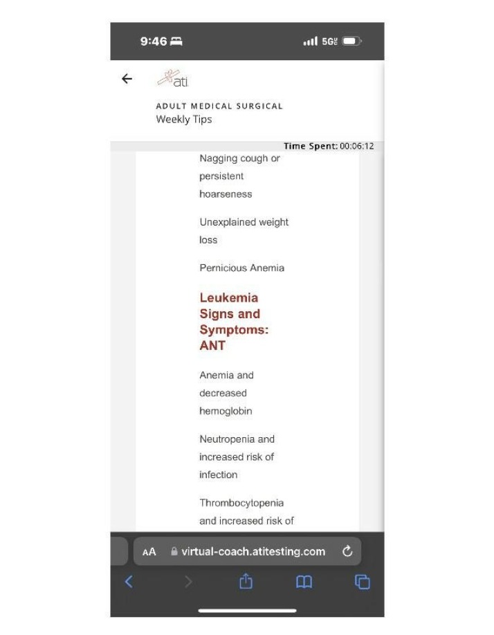 Anemia, Neutropenia, and Leukemia Signs and Symptoms
