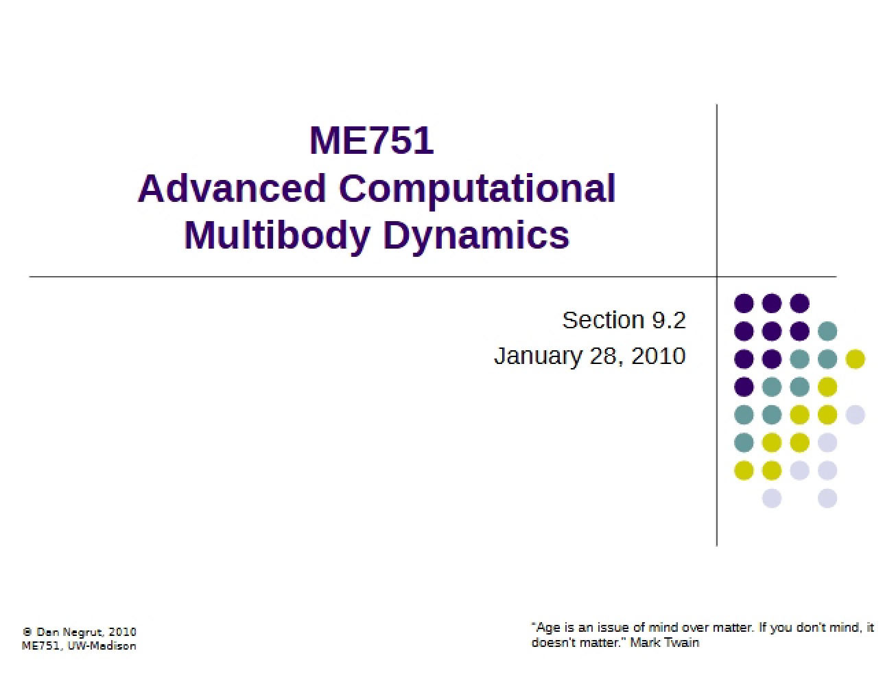 Introductory Notes for ME 751
