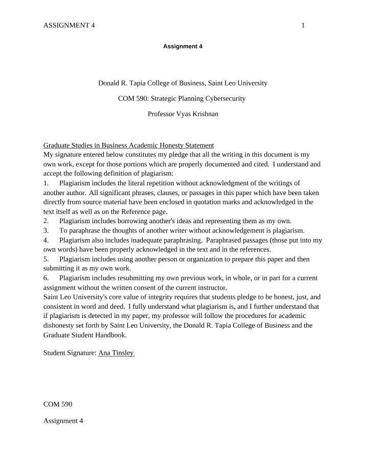 COM590 Assignment 4