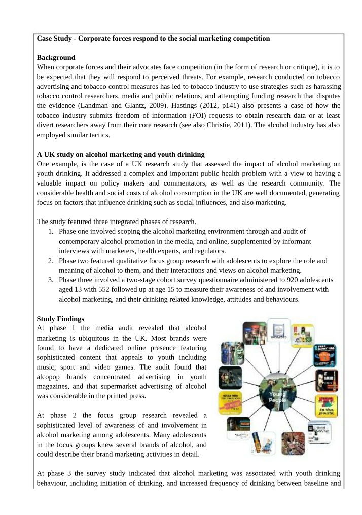 Youth Drinking and Alcohol Marketing - A UK Case Study