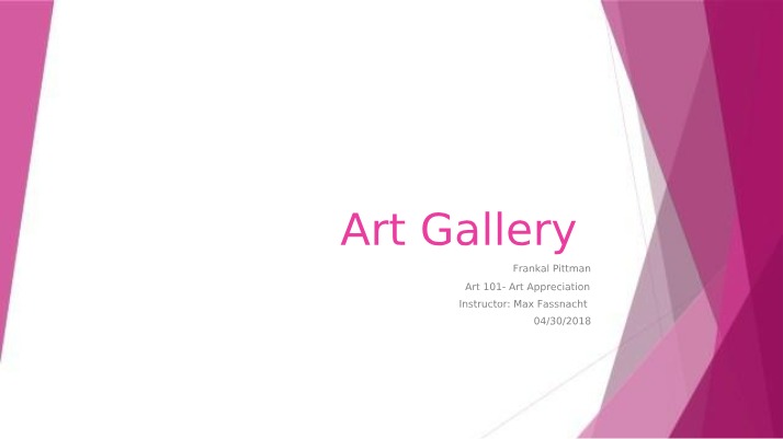 ART101 - Art Gallery Visit