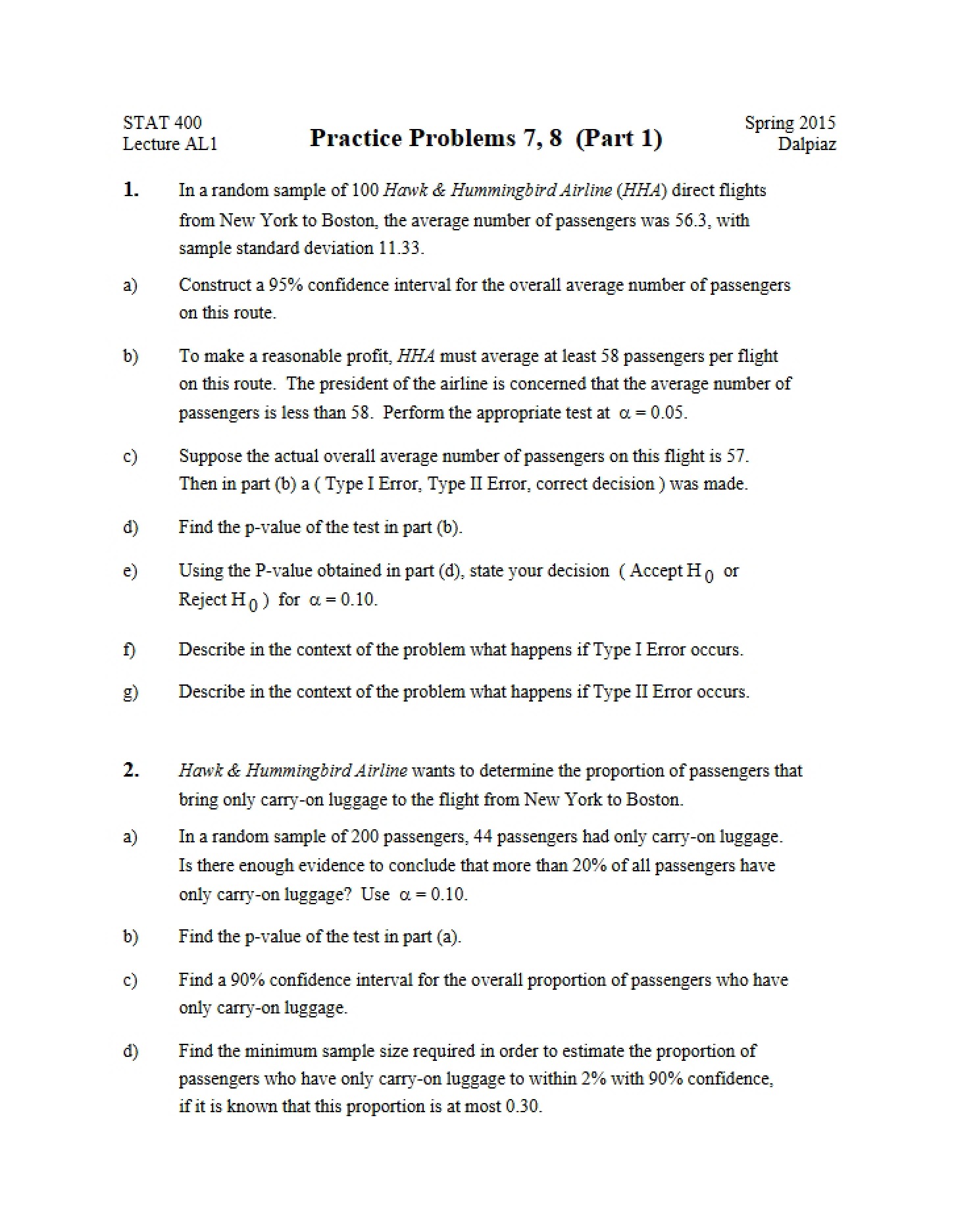 Practice Problem Set 07.1