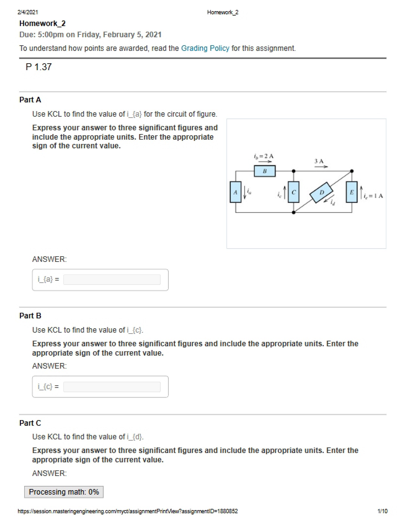 Second Homework for Principles of Electrical Engineering