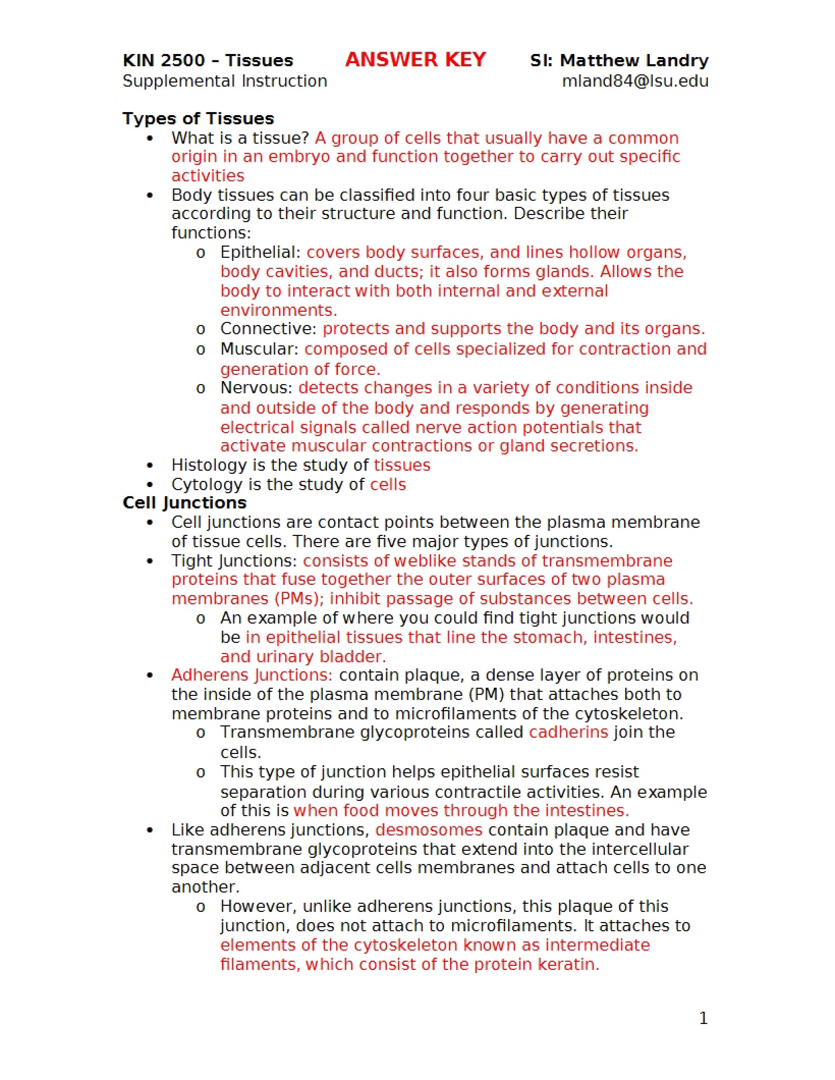 Human Tissues 3