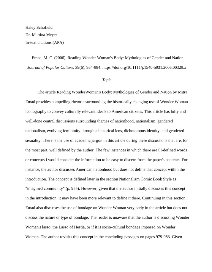 WMST 2000 Literature Review