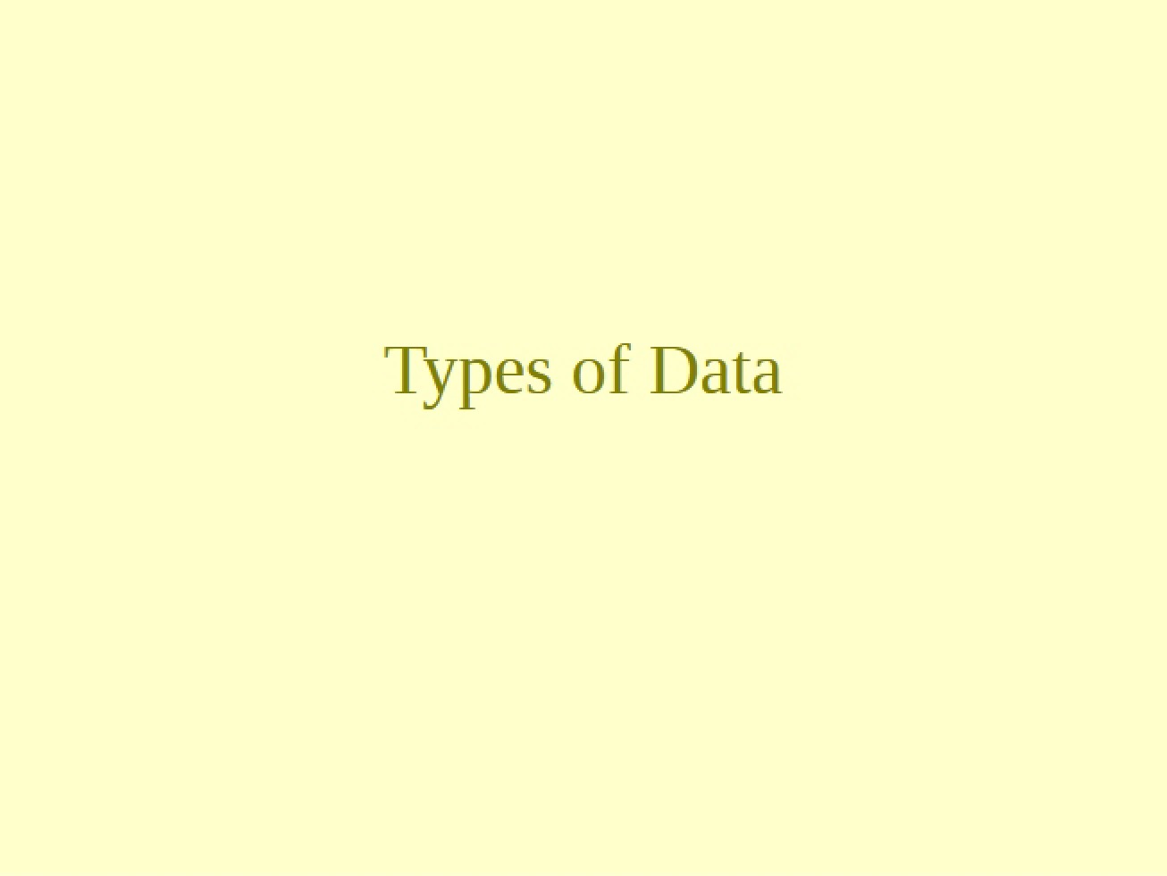 Data Types in Biostatistics