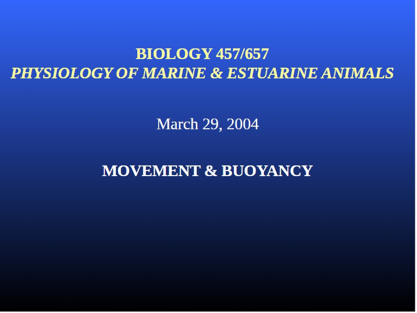Buoyancy and Locomotion