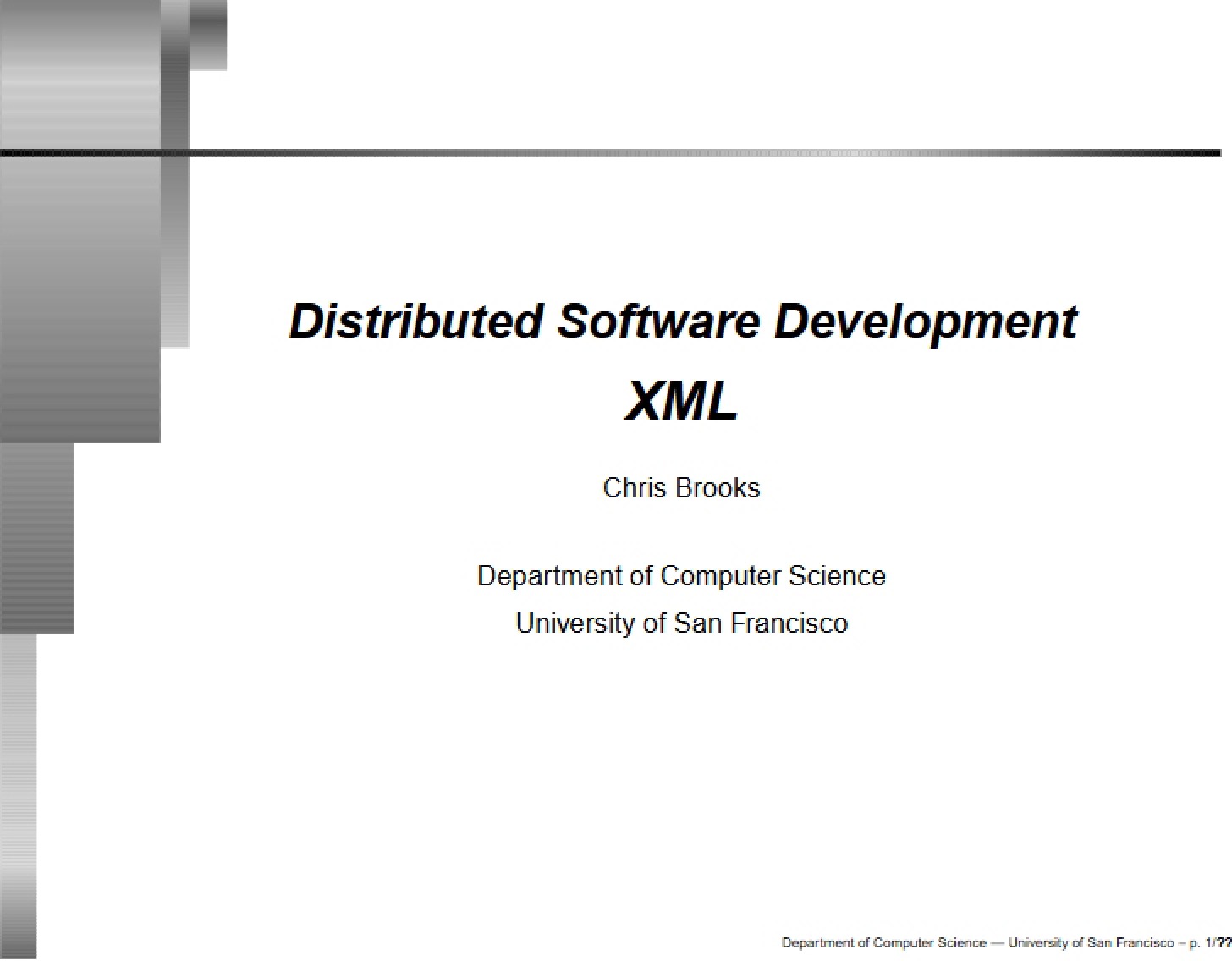 XML for Distributed Software Development