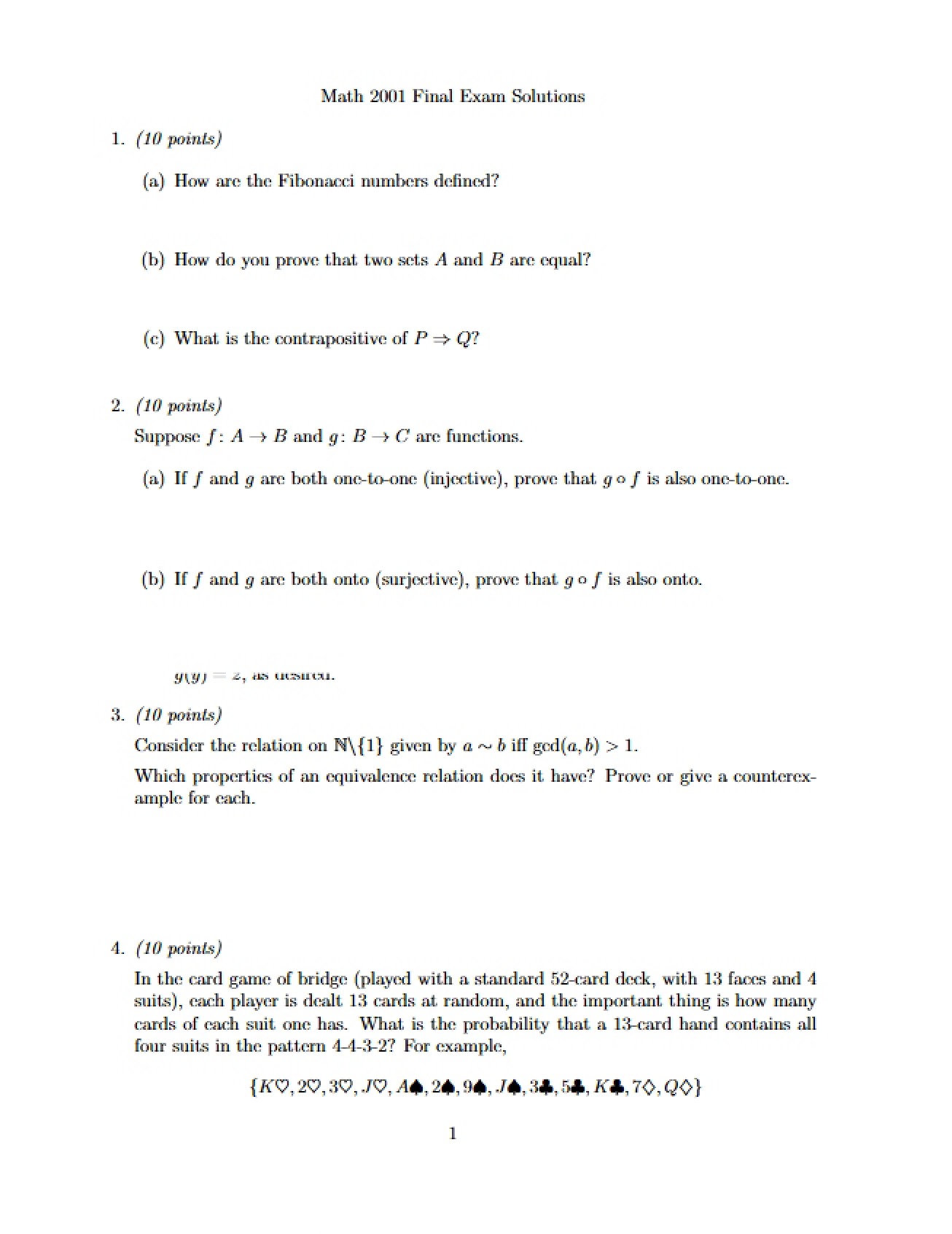 Final Questions