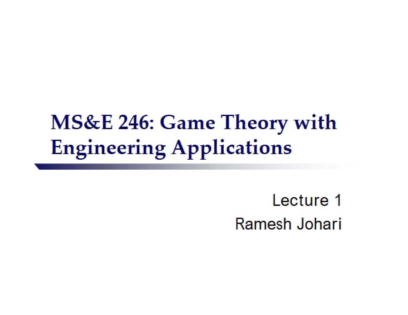First Lecture on Financial Risk Analytics