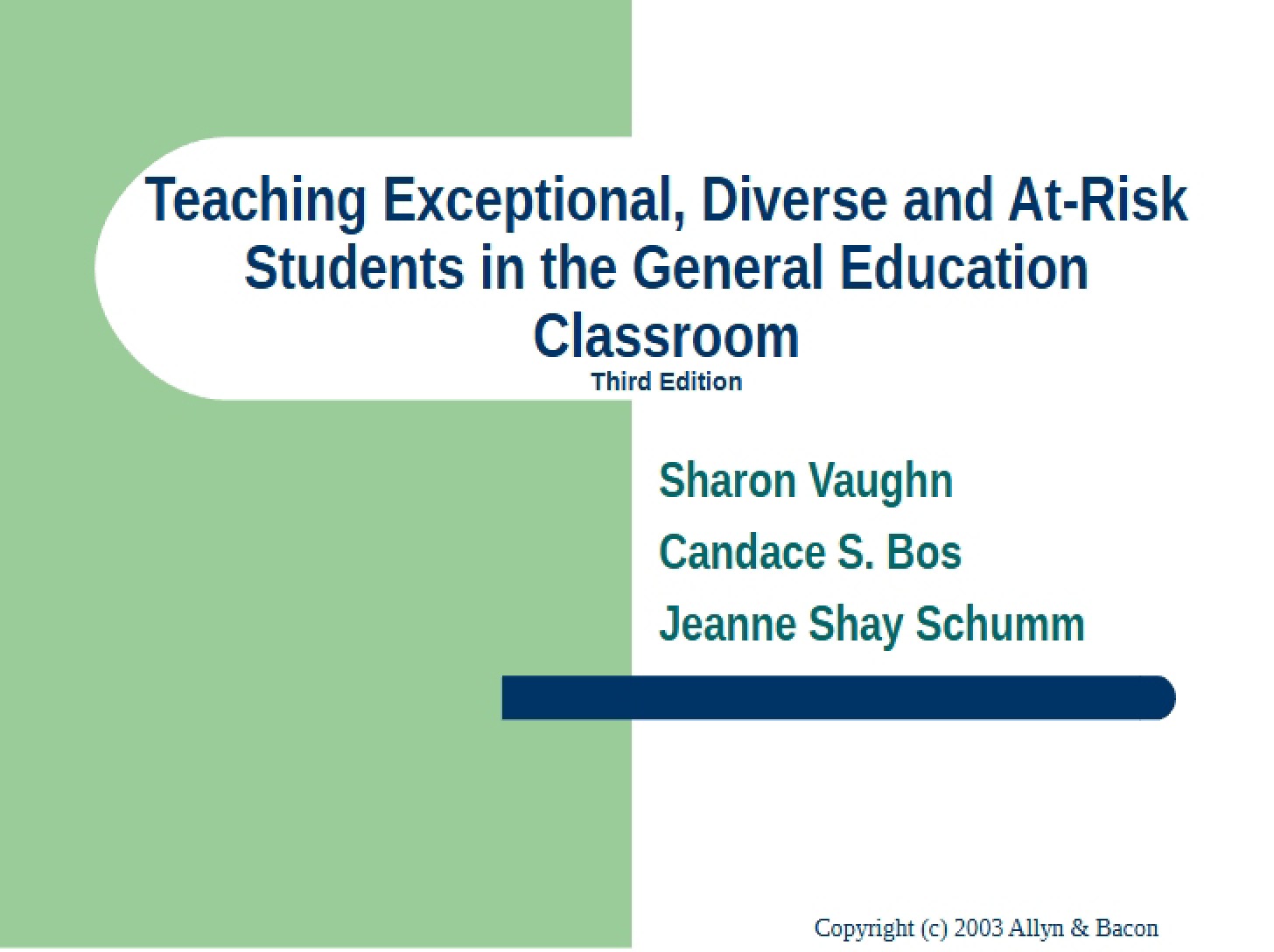 Exceptional, At-Risk, and Diverse Student Teaching