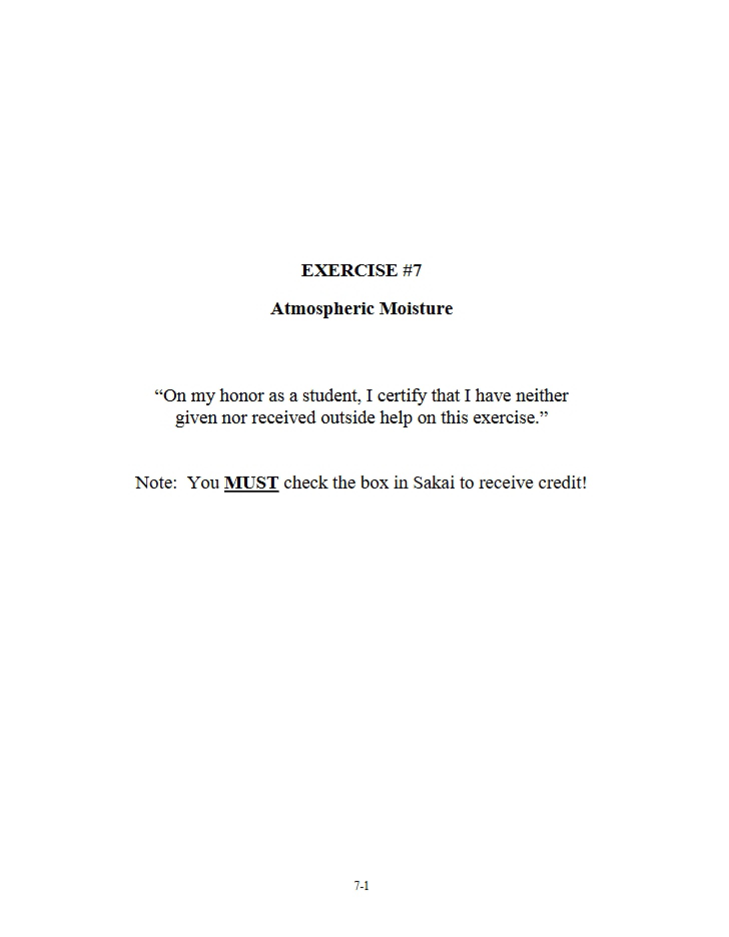 Text Material for Exercise Seven