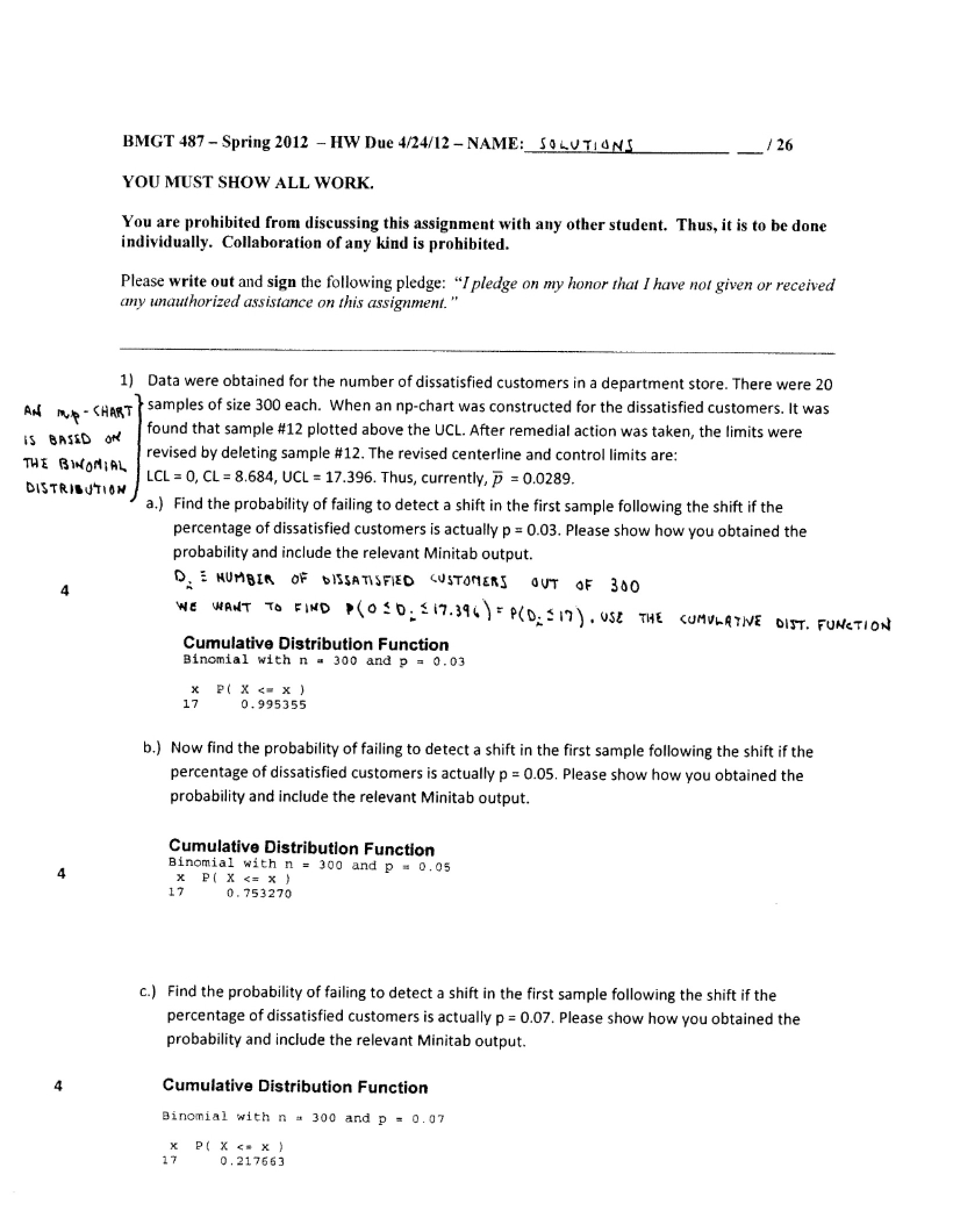 Six Sigma Exam
