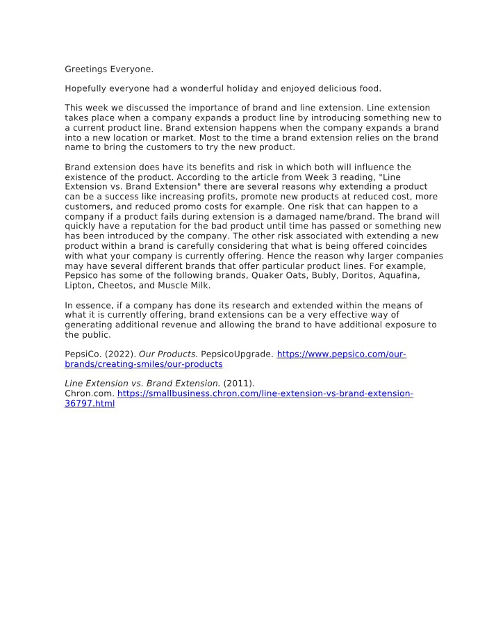 MKTG 600 Week 3 Discussion Forum