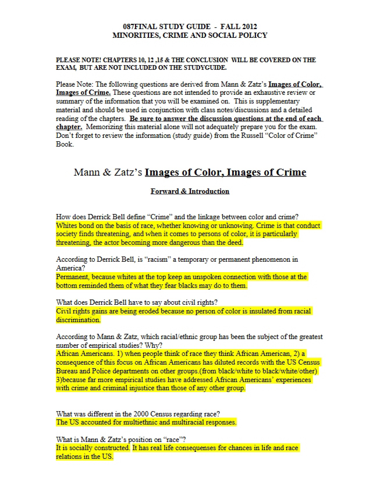Second Part of the Final Study Guide