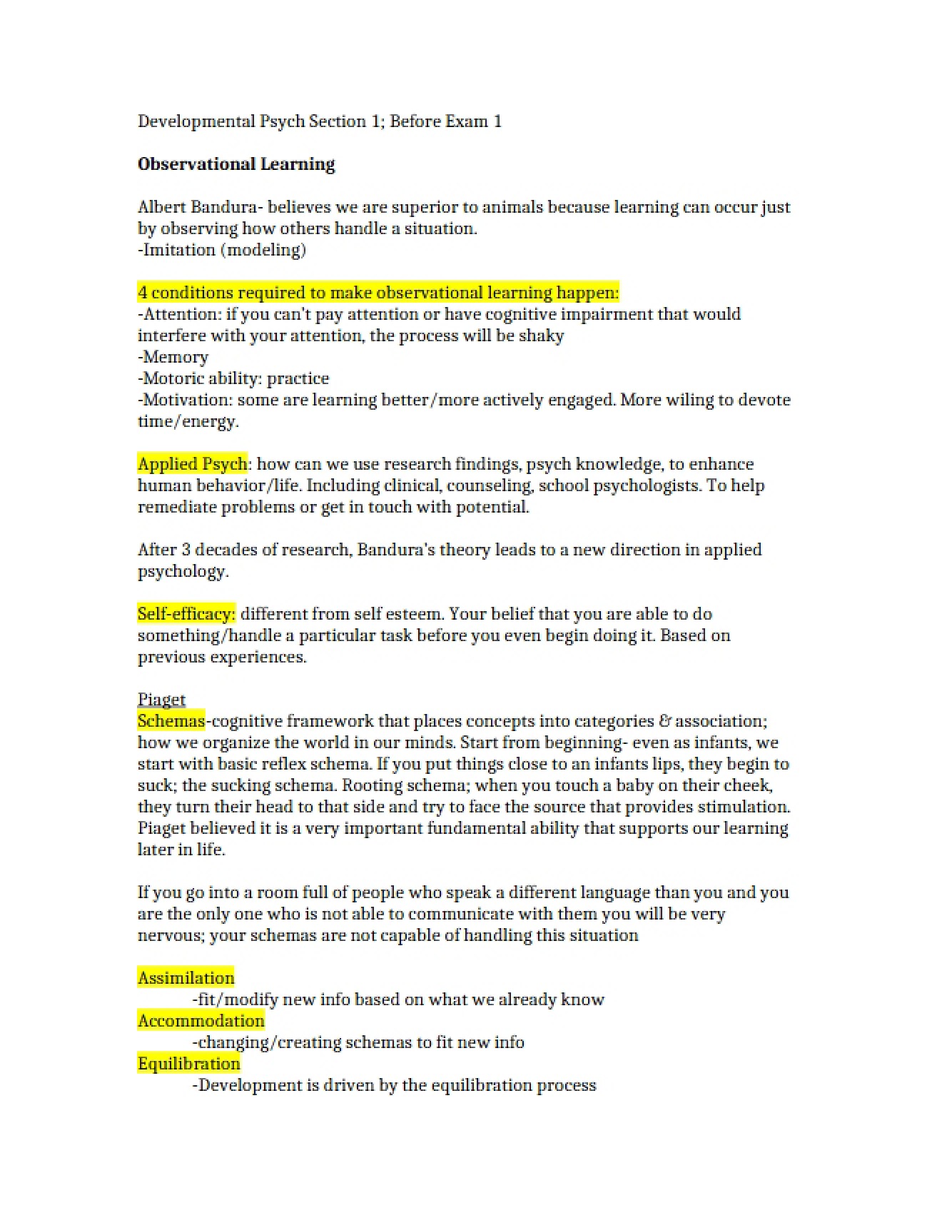 Observational Learning Concepts