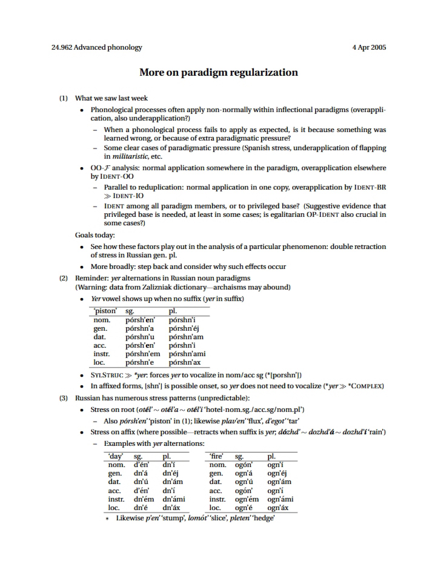 Paradigm Regularization Details