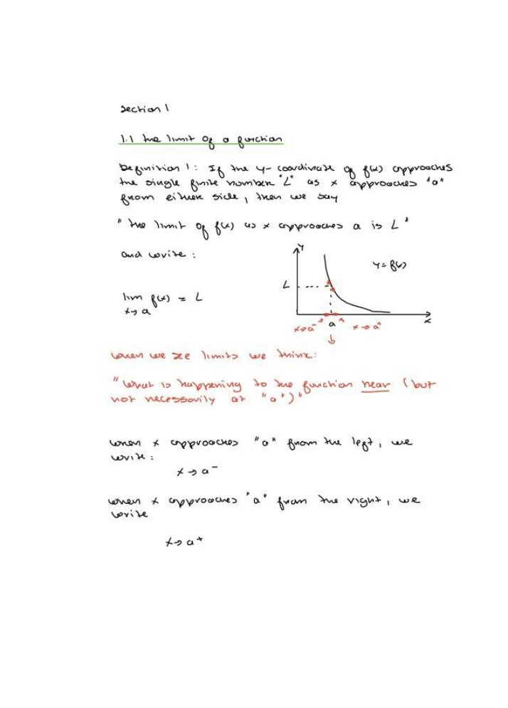 Lecture Notes - Limits and Numerical Computation