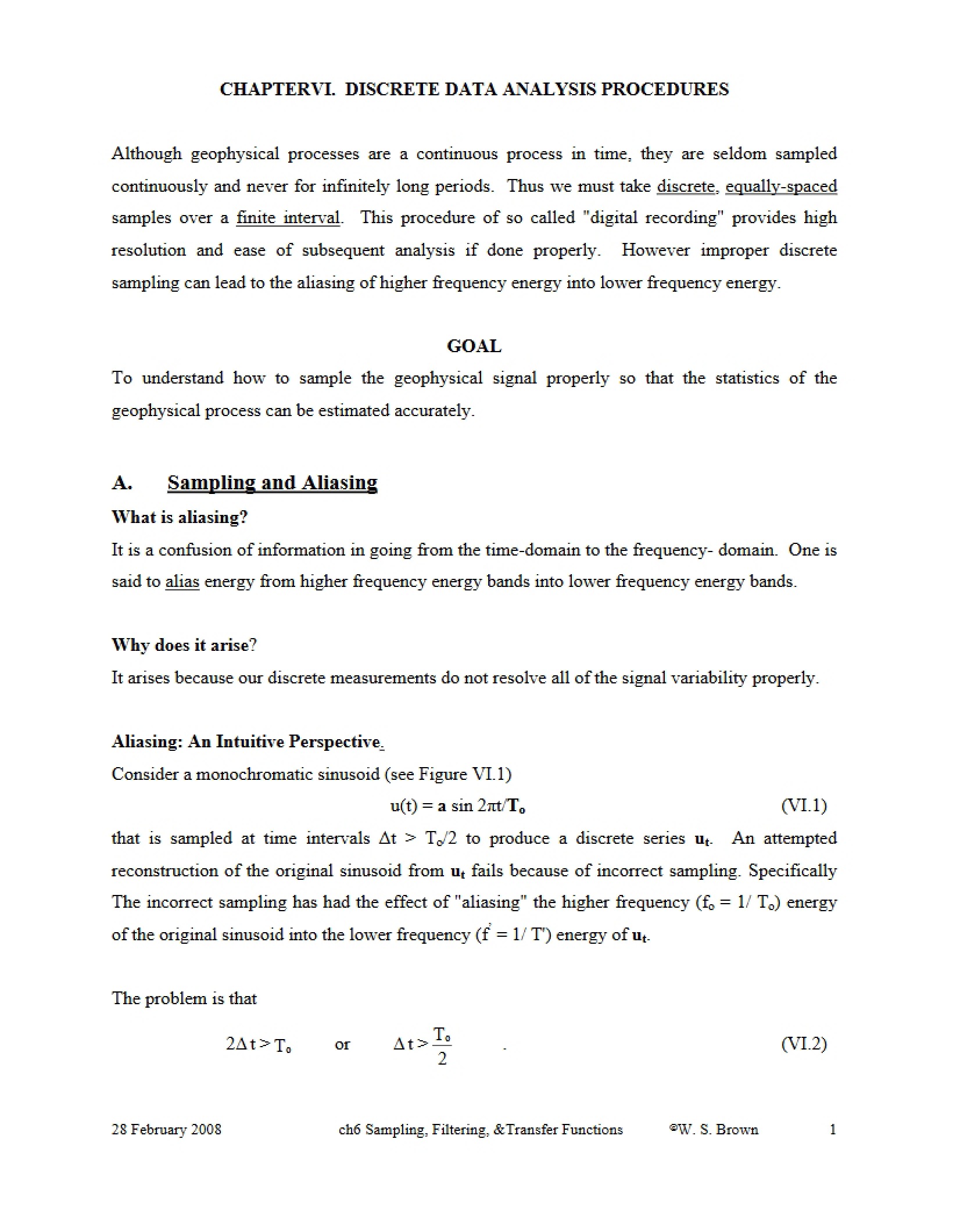 Chapter Six Procedures for Discrete Data Analysis
