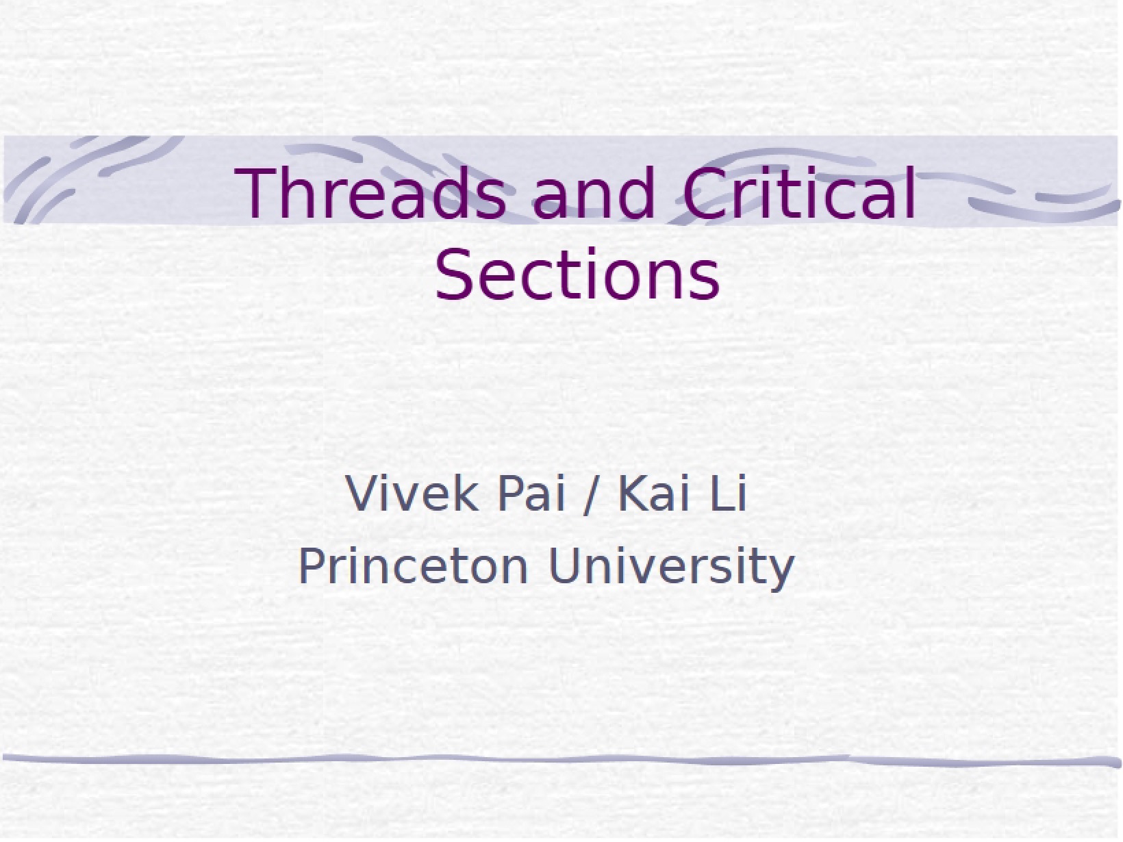 Fifteenth Lecture